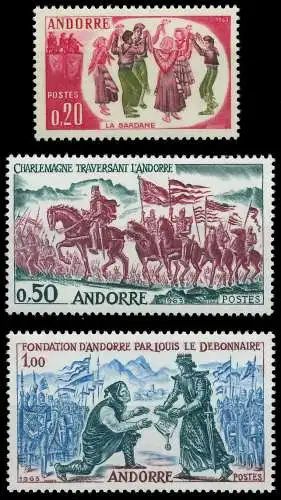 ANDORRA (FRANZ. POST) 1963 Nr 179-181 postfrisch SB0ECEE