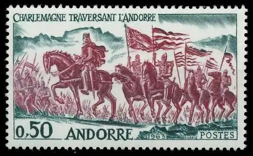 ANDORRA (FRANZ. POST) 1963 Nr 180 postfrisch SB0ECFE