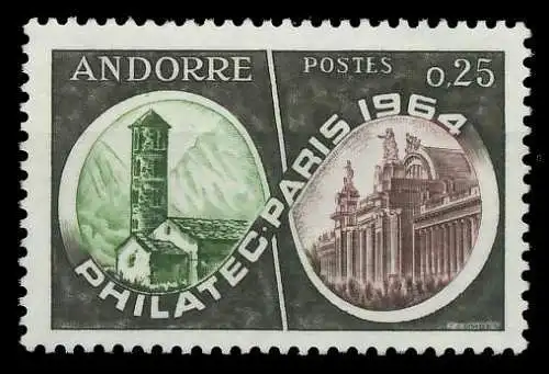 ANDORRA (FRANZ. POST) 1964 Nr 182 postfrisch 0845BA