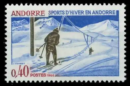 ANDORRA (FRANZ. POST) 1966 Nr 196 postfrisch SB0EEA6
