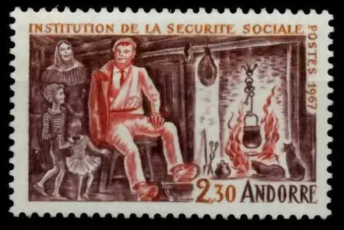 ANDORRA (FRANZ. POST) 1967 Nr 203 postfrisch SB0EEFA