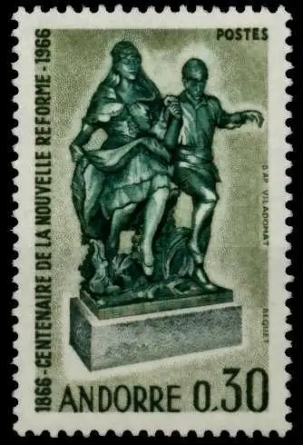 ANDORRA (FRANZ. POST) 1967 Nr 201 postfrisch SB0EEEE