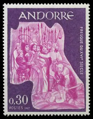 ANDORRA (FRANZ. POST) 1967 Nr 205 postfrisch 0847C2
