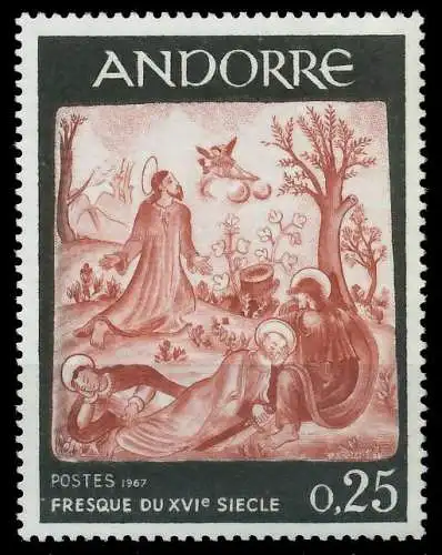 ANDORRA (FRANZ. POST) 1967 Nr 204 postfrisch 0847D2