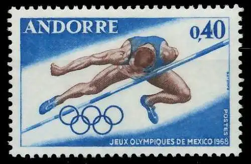 ANDORRA (FRANZ. POST) 1968 Nr 210 postfrisch SB0EF52