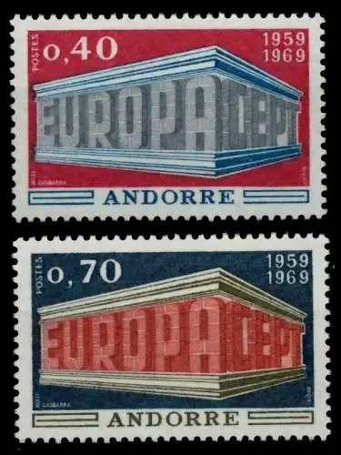 ANDORRA (FRANZ. POST) 1969 Nr 214-215 postfrisch SB0EF8E