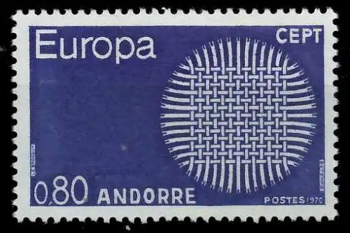 ANDORRA (FRANZ. POST) 1970 Nr 223 postfrisch SB0EFFA