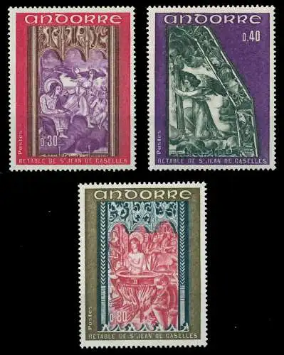 ANDORRA (FRANZ. POST) 1970 Nr 226-228 postfrisch SB0F03A