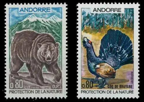 ANDORRA (FRANZ. POST) 1971 Nr 230-231 postfrisch SB147BE