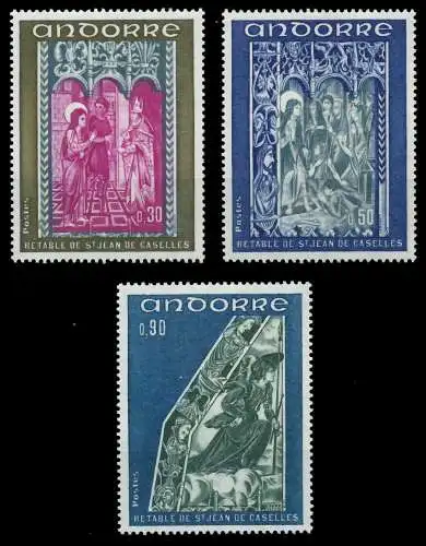 ANDORRA (FRANZ. POST) 1972 Nr 242-244 postfrisch SB14876