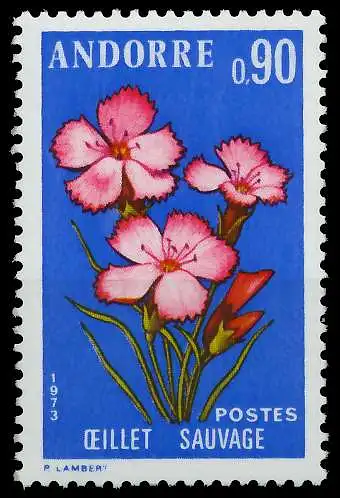 ANDORRA (FRANZ. POST) 1973 Nr 252 postfrisch SB148C2