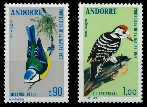 ANDORRA (FRANZ. POST) 1973 Nr 253-254 postfrisch SB148DE