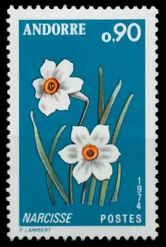 ANDORRA (FRANZ. POST) 1974 Nr 257 postfrisch 0891C6