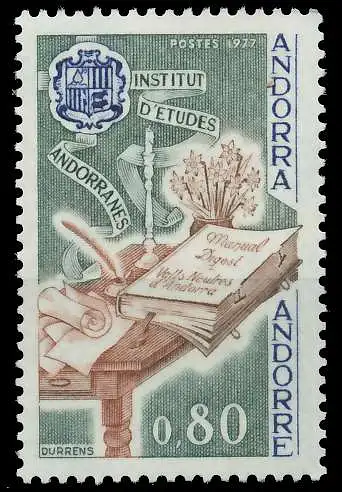 ANDORRA (FRANZ. POST) 1977 Nr 284 postfrisch SB14AAE