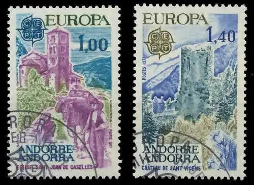 ANDORRA (FRANZ. POST) 1977 Nr 282-283 gestempelt 08936A