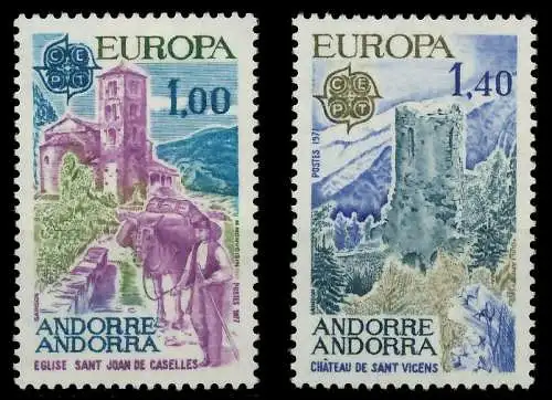 ANDORRA (FRANZ. POST) 1977 Nr 282-283 postfrisch SB14A9E