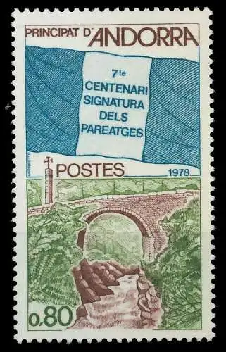 ANDORRA (FRANZ. POST) 1978 Nr 289 postfrisch SB14B0A
