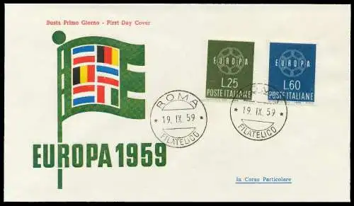 ITALIEN 1959 Nr 1055-1056 BRIEF FDC 0894C6