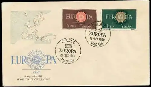 SPANIEN 1960 Nr 1189-1190 BRIEF FDC 0894CA