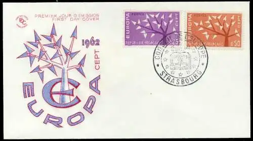 FRANKREICH 1962 Nr 1411-1412 BRIEF FDC 089542