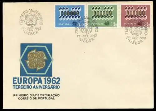 PORTUGAL 1962 Nr 927-929 BRIEF FDC 089556