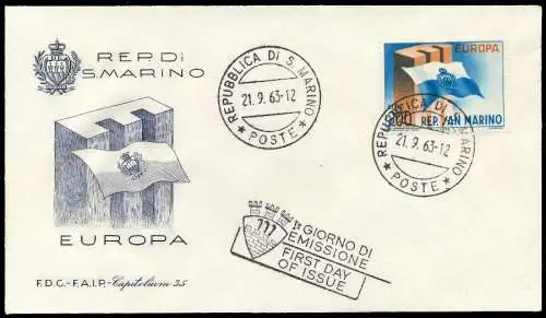 SAN MARINO 1963 Nr 781 BRIEF FDC 08957A