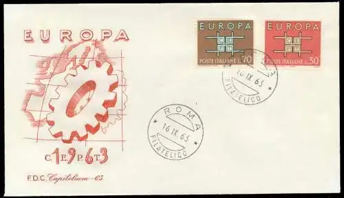 ITALIEN 1963 Nr 1149-1150 BRIEF FDC 0895AE