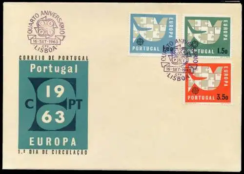 PORTUGAL 1963 Nr 948-950 BRIEF FDC 0895B6