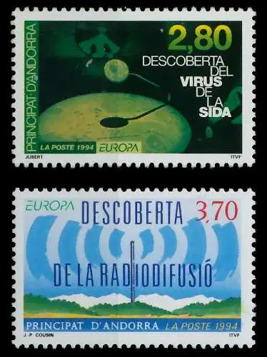 ANDORRA (FRANZ. POST) 1994 Nr 465-466 postfrisch 08EA2A