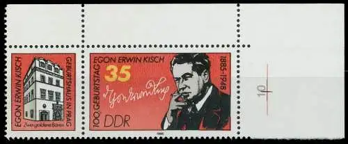 DDR ZUSAMMENDRUCK Nr WZd 625 postfrisch WAAGR PAAR ECKE 09B046
