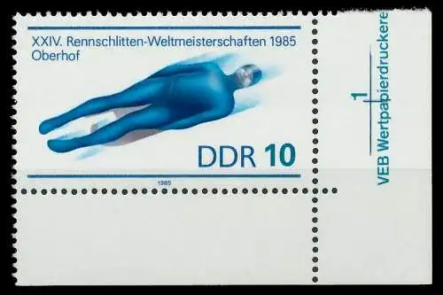 DDR 1985 Nr 2923 postfrisch ECKE-URE 09B0DE