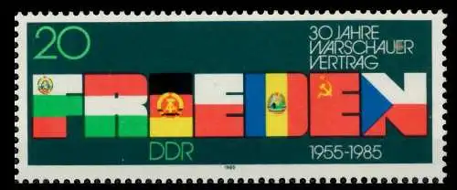 DDR 1985 Nr 2946 postfrisch SB2C01A