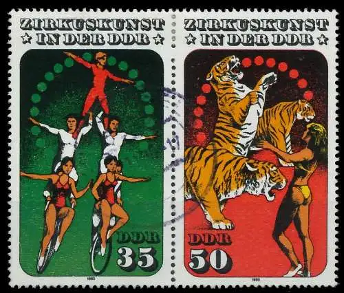 DDR ZUSAMMENDRUCK Nr WZd 649 zentrisch gestempelt WAAGR PAAR 0A198E