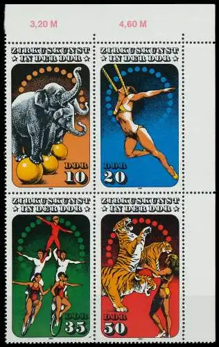 DDR ZUSAMMENDRUCK Nr 2983VB postfrisch VIERERBLOCK ECKE 0A1A0A