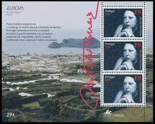 AZOREN Block 15 postfrisch 0AF04E