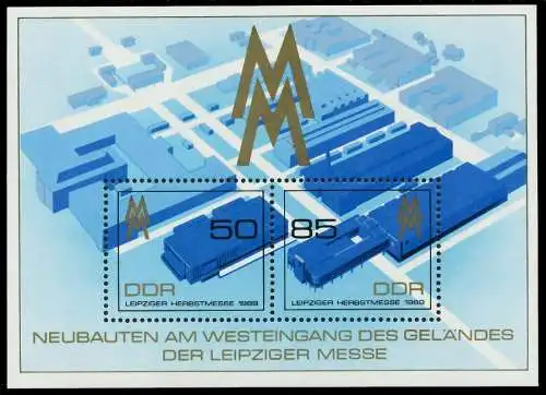 DDR BLOCK KLEINBOGEN Block 99 postfrisch SB481FA