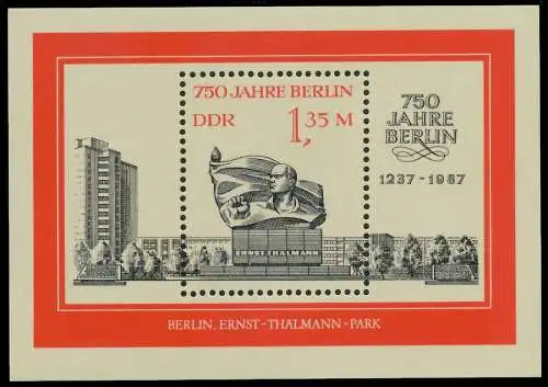 DDR BLOCK KLEINBOGEN Block 89 postfrisch SB482DE