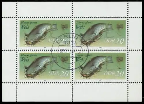 DDR BLOCK KLEINBOGEN Nr 3097I zentrisch gestempelt KLEINBG 0B4FDE