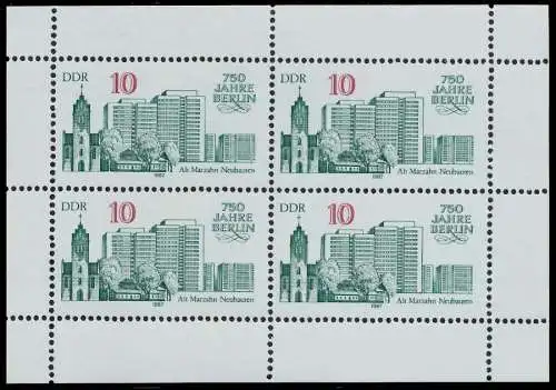 DDR BLOCK KLEINBOGEN Nr 3076 postfrisch KLEINBG SB48682