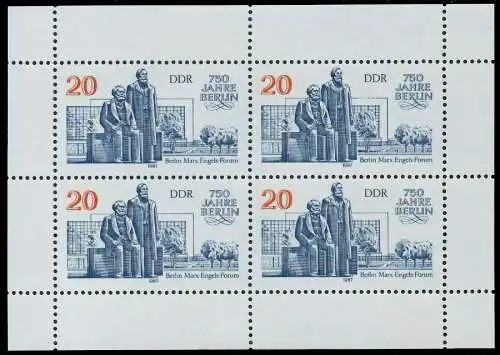 DDR BLOCK KLEINBOGEN Nr 3077 postfrisch KLEINBG SB48686