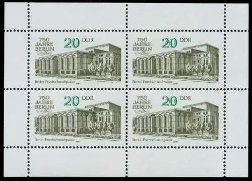 DDR BLOCK KLEINBOGEN Nr 3078 postfrisch KLEINBG SB48692