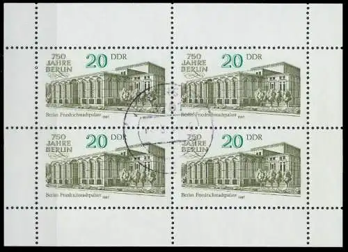 DDR BLOCK KLEINBOGEN Nr 3078 zentrisch gestempelt KLEINBG 0B506A