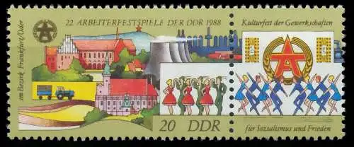 DDR ZUSAMMENDRUCK Nr WZd741 postfrisch WAAGR PAAR SB4E09E