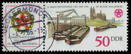 DDR ZUSAMMENDRUCK Nr WZd678 zentrisch gestempelt WAAGR PAAR 0BB6EA