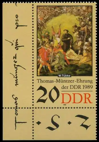 DDR 1989 Nr 3271KB postfrisch ECKE-ULI 0BB76E