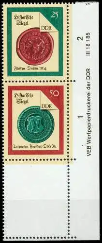 DDR ZUSAMMENDRUCK Nr SZd355 DV L postfrisch SENKR PAAR 0C001E