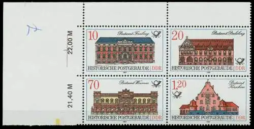 DDR ZUSAMMENDRUCK Nr 3067VB postfrisch VIERERBLOCK ECKE 0CC0C6