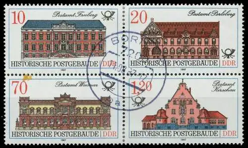 DDR ZUSAMMENDRUCK Nr 3067VB zentrisch gestempelt VIERERBLOCK 0CC10A