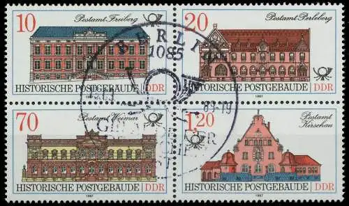 DDR ZUSAMMENDRUCK Nr 3067VB zentrisch gestempelt VIERERBLOCK 0CC122