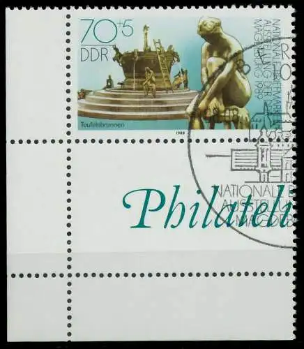 DDR ZUSAMMENDRUCK Nr ZF+3266 gestempelt SENKR PAAR ECKE- 0CC232